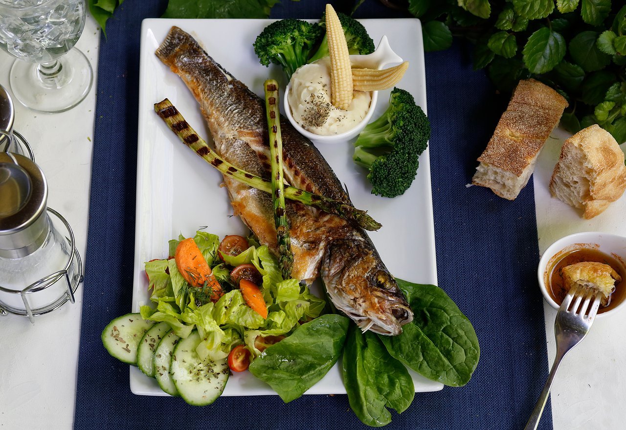 grilled branzino levrek